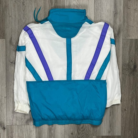 Chaver Vintage White/Green/Purple Medium Q-Zip Jacket - Picture 4 of 7